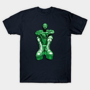 Marvin's Platform Boots- Green Monochrome T-Shirt